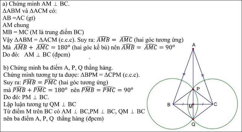 Bài  giải bài tập 3 chứng minh 3 điểm thẳng hàng có lời giải